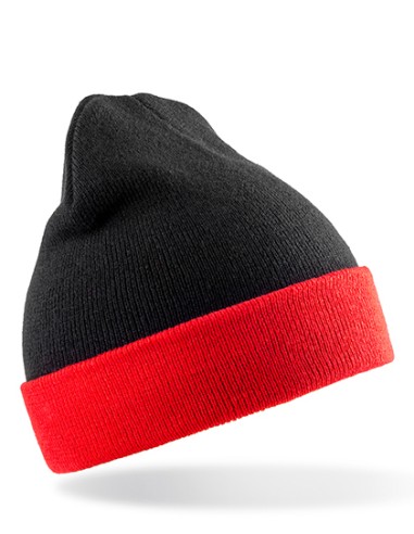 R-RC930X-Recycled Black Compass Beanie